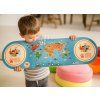 Wooden bridge Balance Play with CONTINENTS decal
