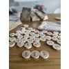 Wooden alphabet not only for travel with cards