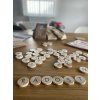 Wooden alphabet not only for travel with cards
