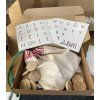 Wooden alphabet not only for travel with cards