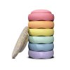 Stapelstein Rainbow set Pastel + Confetti board 6+1