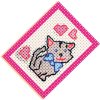 Vyšívacia súprava s farebnými predlohami mačička