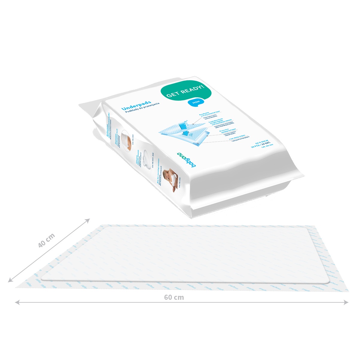 Babyono Hygienické přebalovací podložky 40x60 cm – 10 ks
