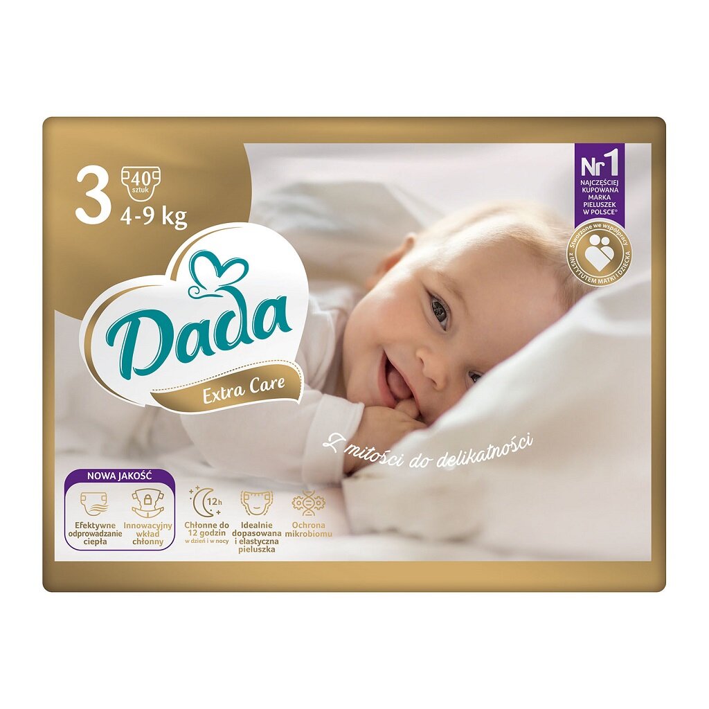 Fotografie DADA Extra Care Plenky Midi Vel. 3 - 40 ks (4-9 kg)