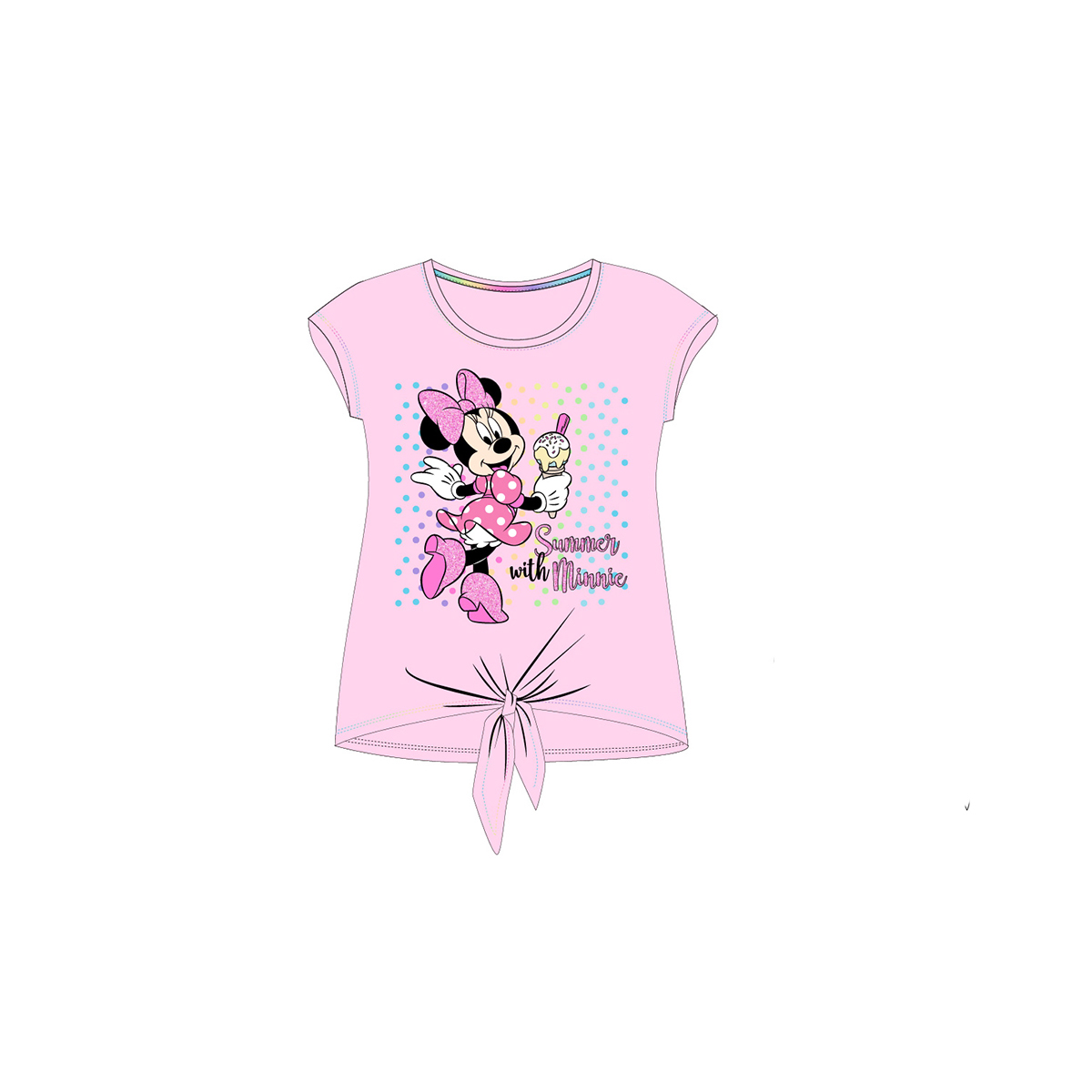 EPLUSM Dívčí tričko Minnie Mouse růžové Velikost: 110