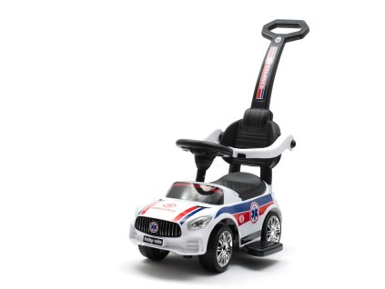 Detské odrážadlo so zvukom a vodiacou tyčou Baby Mix AMBULANCE biele (Barva Biela)