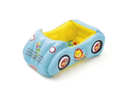 Detské nafukovacie autíčko Fisher-Price s loptičkami 119x79x51 cm (Barva Multicolor)