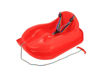 Plastové sánky s operadlom Baby Mix MINI červené (Barva Červená)