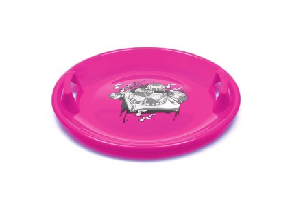 Sánkovací tanier Baby Mix 60 cm MUSIC ružový (Barva Ružová)