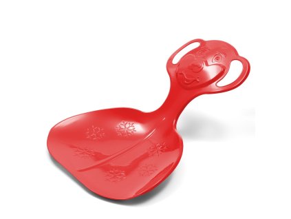 Detský sánkovací klzák lopata Baby Mix COMFORT LINE M červený (Barva Červená)