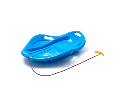 Detský sánkovací klzák Mušľa Baby Mix PREMIUM KOMFORT 80 cm modrý (Barva Modrá)