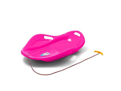 Detský sánkovací klzák Mušľa Baby Mix PREMIUM KOMFORT 80 cm ružový (Barva Ružová)