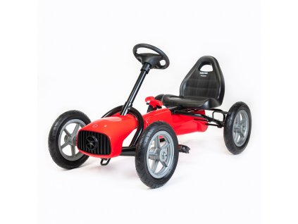 Detská šliapacia motokára Go-kart Baby Mix Buggy červená (Barva Červená)