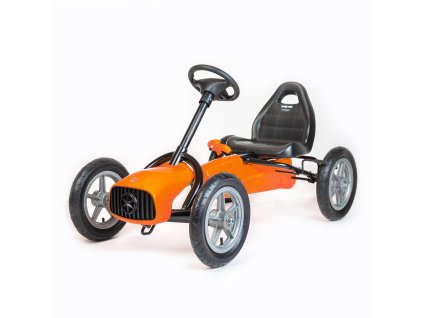 Detská šliapacia motokára Go-kart Baby Mix Buggy oranžová (Barva Oranžová)