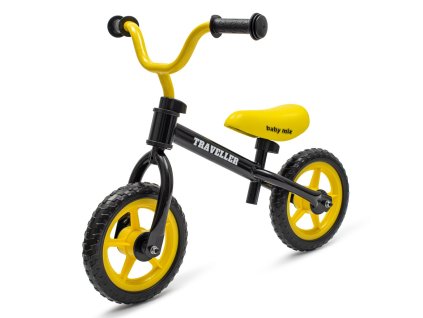 Detský balančný bicykel Baby Mix Traveller čierny (Barva Čierna)