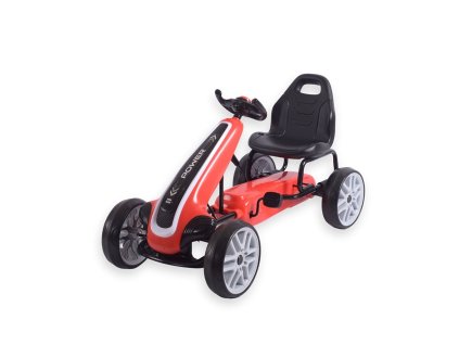 Detská šliapacia motokára Go-kart Milly Mally Power červená
