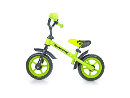 Detské odrážadlo kolo Milly Mally Dragon green (Barva Modrá)