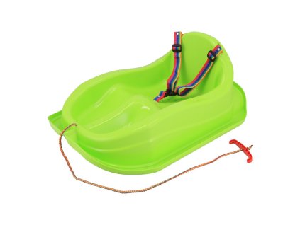 Plastové sánky s operadlom Baby Mix MINI zelené (Barva Zelená)