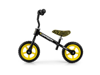 Detský balančný bicykel Milly Mally Dragon black (Barva Čierna)
