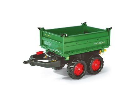 Sklápací 2osý traktorový príves Rolly Toys Mega Trailer zelený