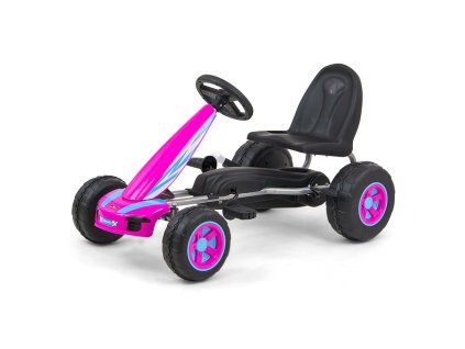 Detská šliapacia motokára Go-kart Milly Mally Viper ružová(poškodený obal)