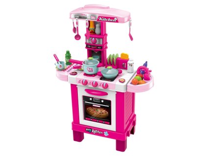 Detská kuchynka Baby Mix malý šéfkuchár ružová (Barva Ružová)