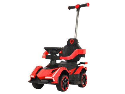 Detské odrážadlo s vodiacou tyčou Baby Mix Speed červené(poškodený obal) (Barva Červená)