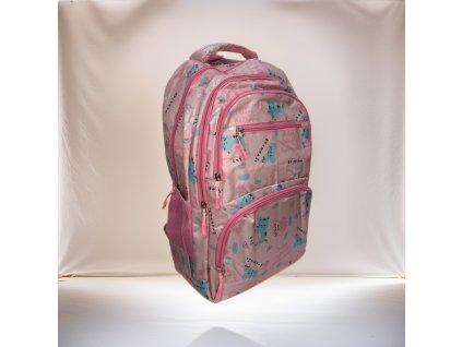 Školský batoh pre dievčatá bledoružový