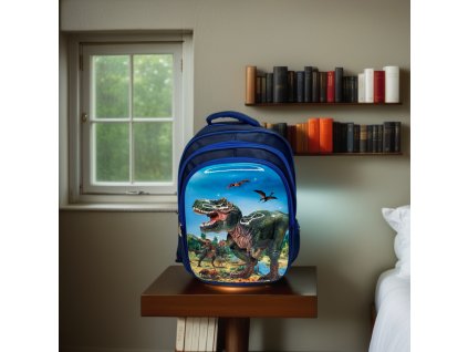 Školská taška s 3D motívom Dinosaurus