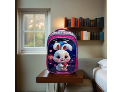 Školská taška s 3D motívom Zajačik