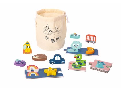 Érzékszervi memóriajáték és puzzle