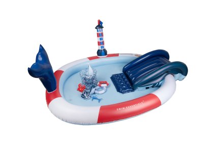 Felfújható medence csúszdával Little Sailor 210 cm