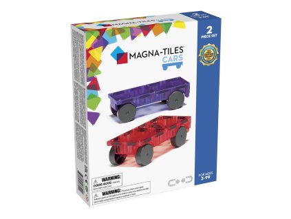 Mágneses építőkészlet Cars 2 részes lila/piros