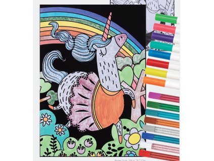 Samtmalerei Einhorn