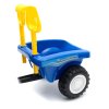 Detské odrážadlo traktor s vlečkou a náradim Baby Mix New Holland modrý (Barva Modrá)