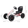 Detská šliapacia motokára Go-kart Milly Mally Abarth biela (Barva Biela)