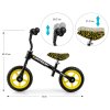 Detský balančný bicykel Milly Mally Dragon black (Barva Čierna)