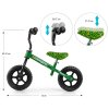 Detský balančný bicykel Milly Mally Dragon green (Barva Zelená)