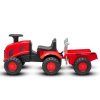 Detské odrážadlo traktor s vlečkou a náradim Baby Mix Benny červený (Barva Červená)
