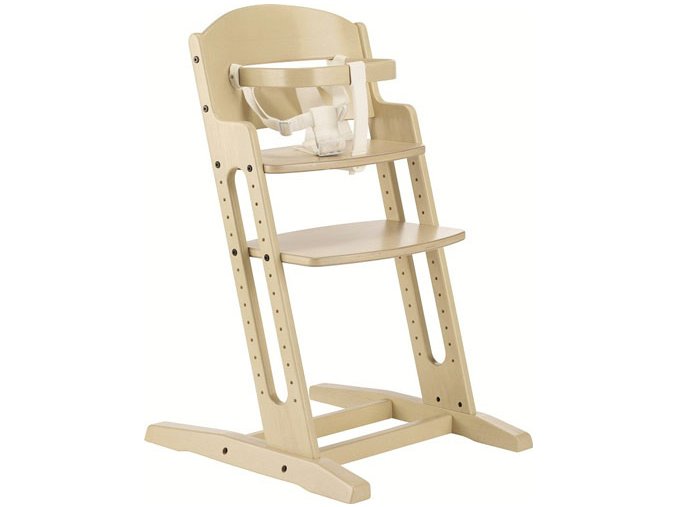 Drevená jedálenská stolička Babydan Danchair White Wash