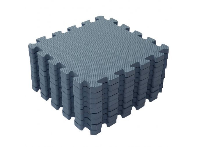 Šedomodré dětské pěnové puzzle na podlahu i na hraní 1000 31 Foam mat by BabyDan