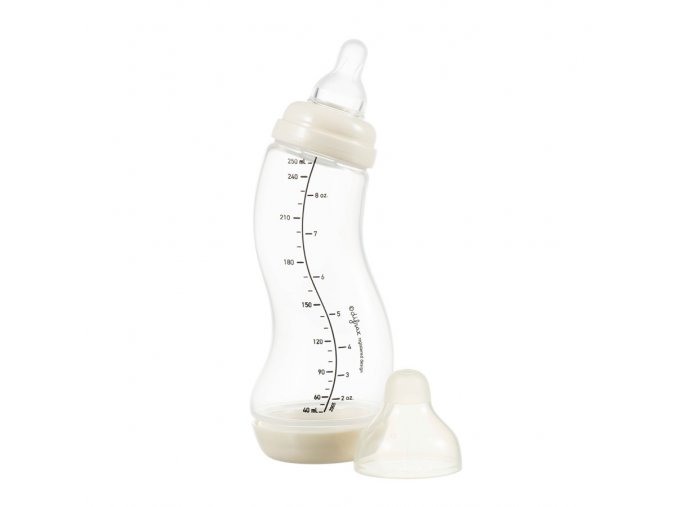 Dojčenská S-fľaška Difrax, Antikolik, krémová, 250ml