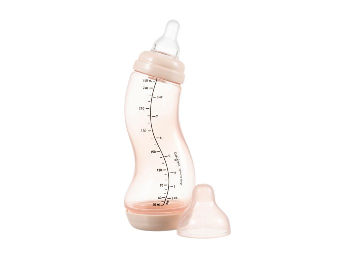 Dojčenská S-fľaška Difrax, Antikolik, ružová, 250ml