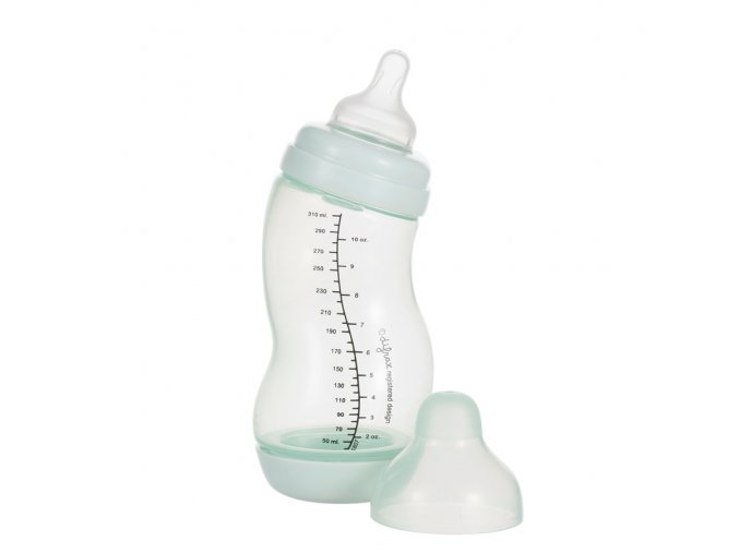 Dojčenská S-fľaška Difrax, široká, Antikoliková, mentolová - 310 ml