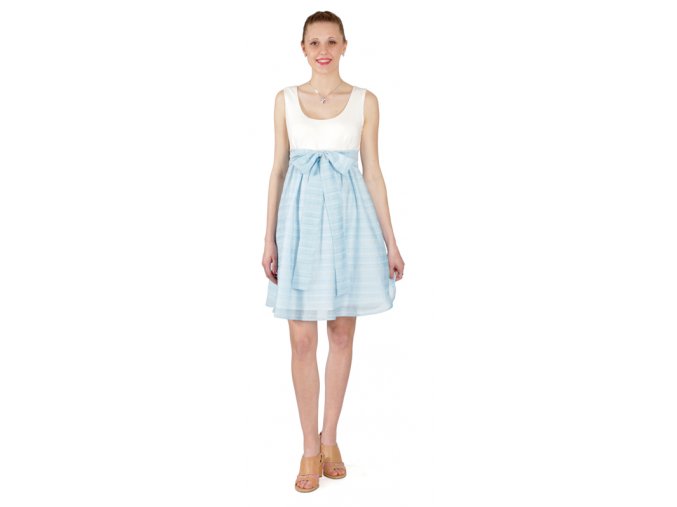Tehotenské spoločenské šaty Rialto Lacroix-UP modré 0025