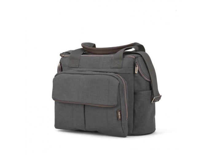 AX62Q0VLG Inglesina prebaľovacia taška Dual Bag Velvet Grey tmavošedé hnedé