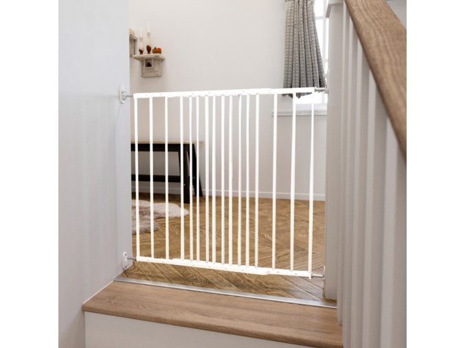 zábrana pre psov DogSpace Lucky predlžovacia brána, biela 62-108cm