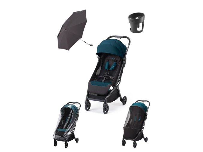 Športový kočík Recaro LEXA 2024 Teal Green, Zakúpením tohto kočíka získate balíček príslušenstva v hodnote 127 € úplne zadarmo.