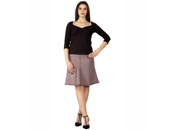 Dámska sukňa Ludag ružový melír 2019 (Dámska veľkosť 36)