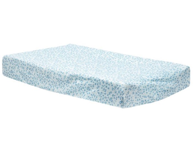 Jersejový návlek na malú podložku Bébé-Jou Leopard Blue, 75x45 modrý